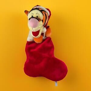 Disney Winnie The Pooh Tigger Christmas Stocking Santas Best 18" Plush Vintage